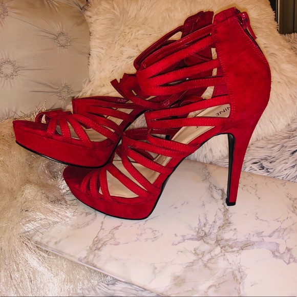 Nine West Shoes - Nine West Red Strappy Heels
